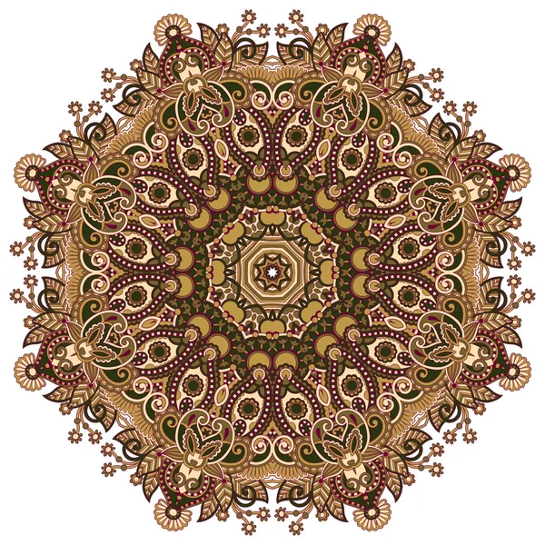 Ornamento circolare, pizzo rotondo ornamentale — Vettoriale Stock