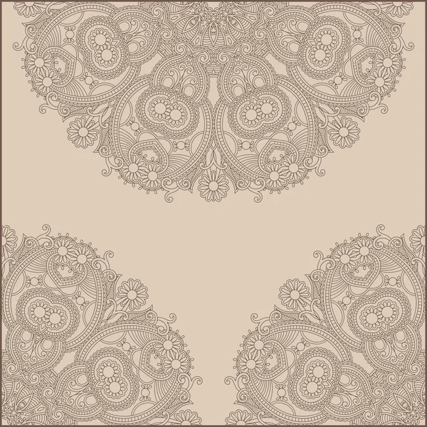 Plantilla de círculo ornamental con fondo floral — Archivo Imágenes Vectoriales