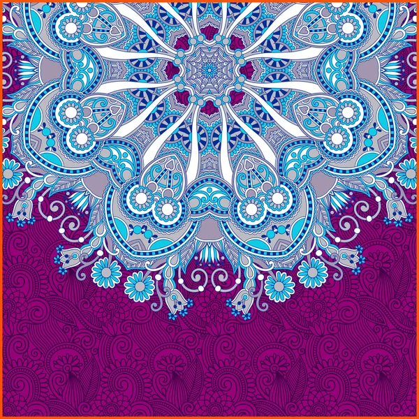 Plantilla de círculo ornamental con fondo floral — Vector de stock