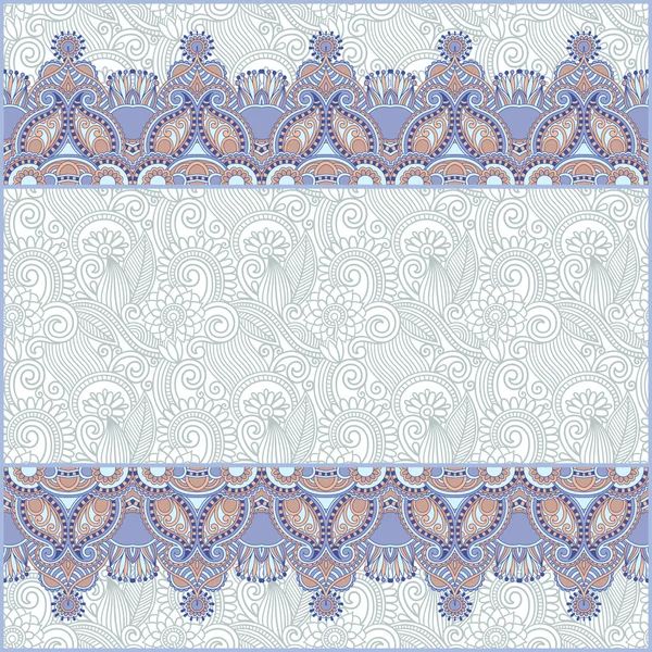 Fundo floral ornamentado com listra de ornamento — Vetor de Stock