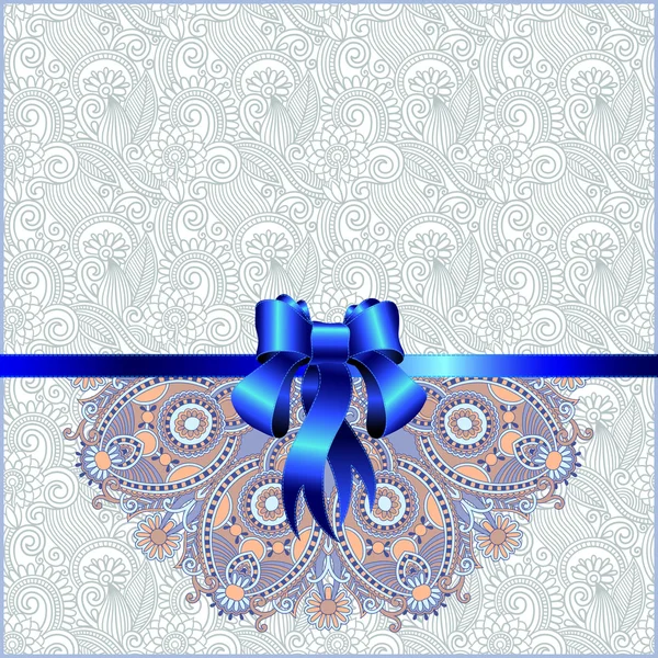 Holiday background with blue ribbon, EPS10 — Stock Vector