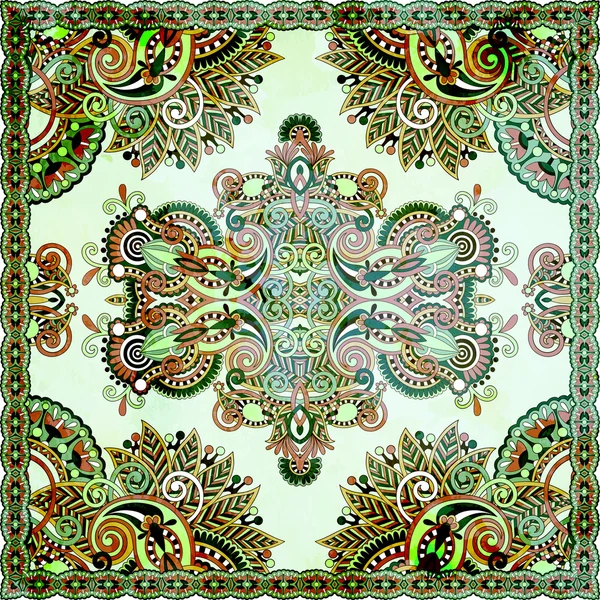 Grunge geleneksel süs çiçek desenli bandana — Stok fotoğraf