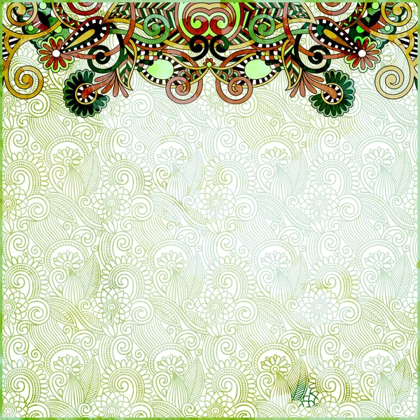 Grunge verzierten floralen Hintergrund mit Zierstreifen — Stockfoto