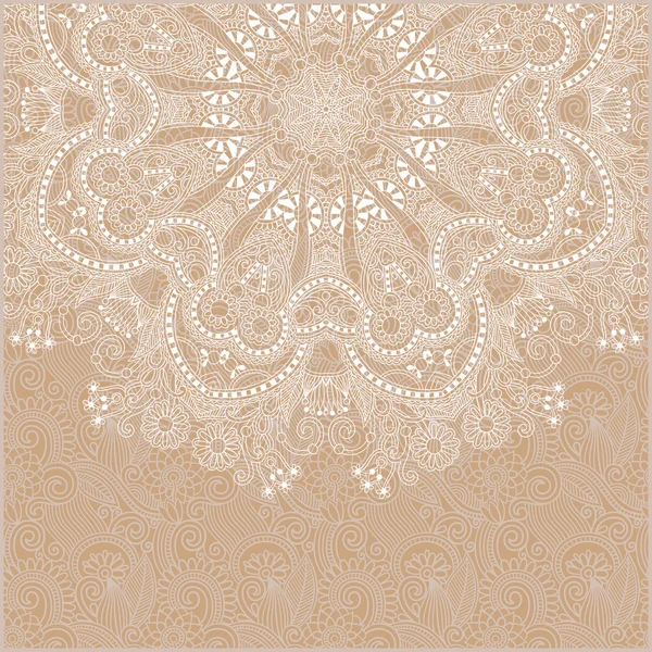 Plantilla de círculo ornamental con fondo floral — Vector de stock