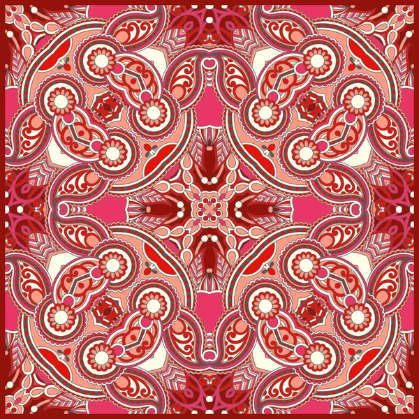 Floral tradicional ornamental Paisley Bandanna — Vector de stock