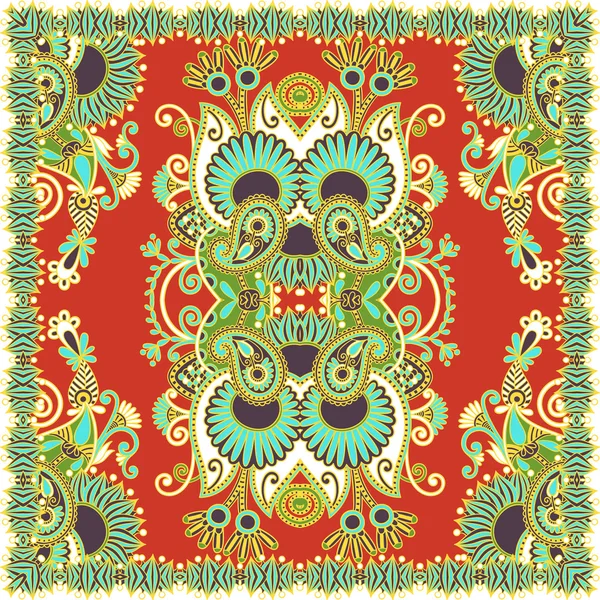 Paisley floral ornemental traditionnel Bandanna — Image vectorielle