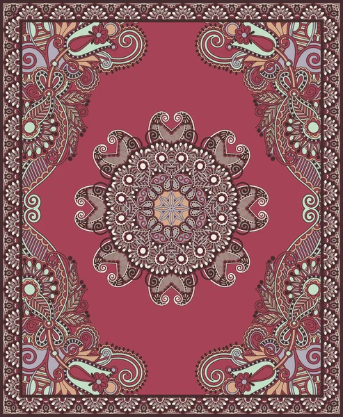 우크라이나어 동양 꽃 장식 원활한 카펫 디자인 — 스톡 벡터
