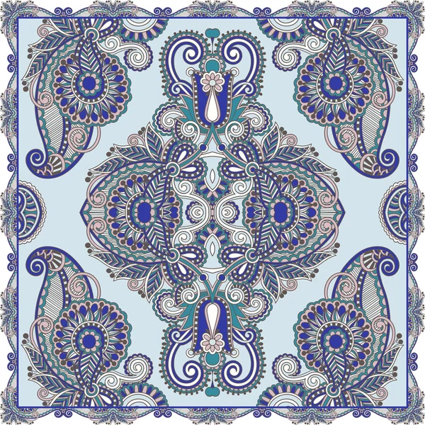 Floral tradicional ornamental Paisley Bandanna — Vector de stock