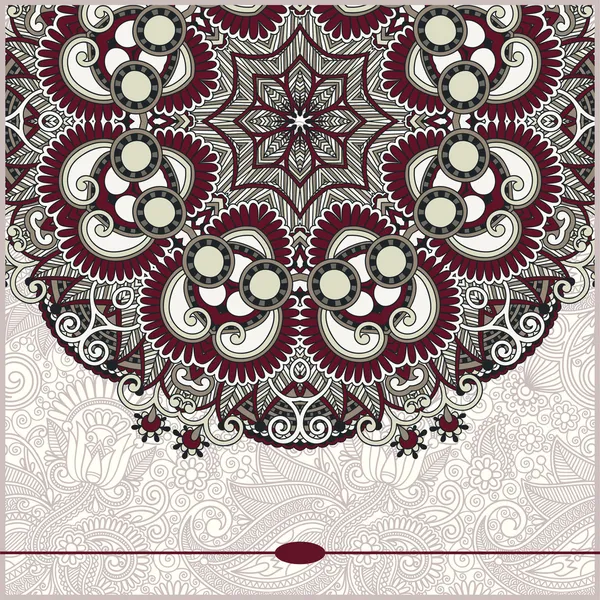 Plantilla ornamental con círculo de fondo floral — Vector de stock