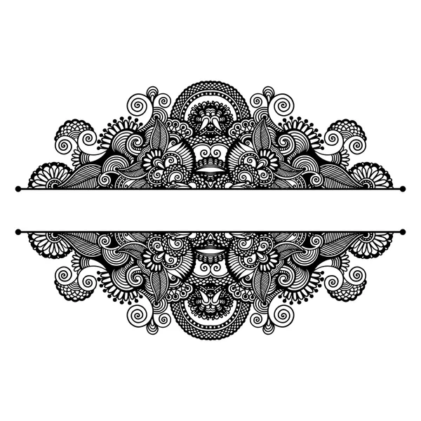 Patrón floral blanco y negro — Vector de stock