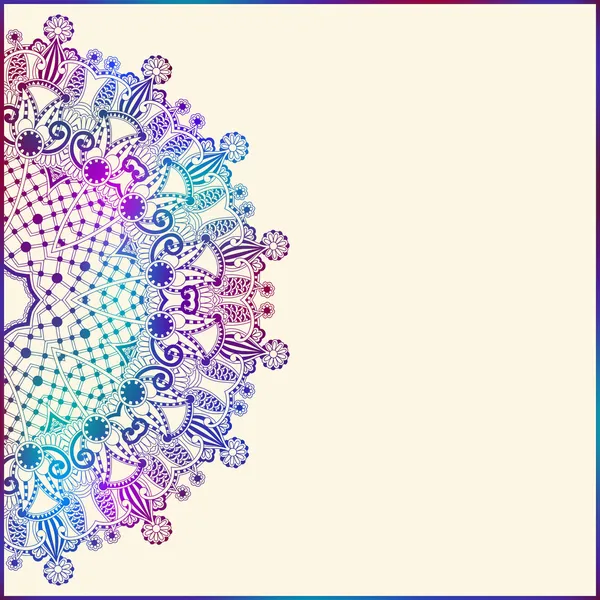 Dekorativní kruh šablona s květinovým pozadím — Stockový vektor