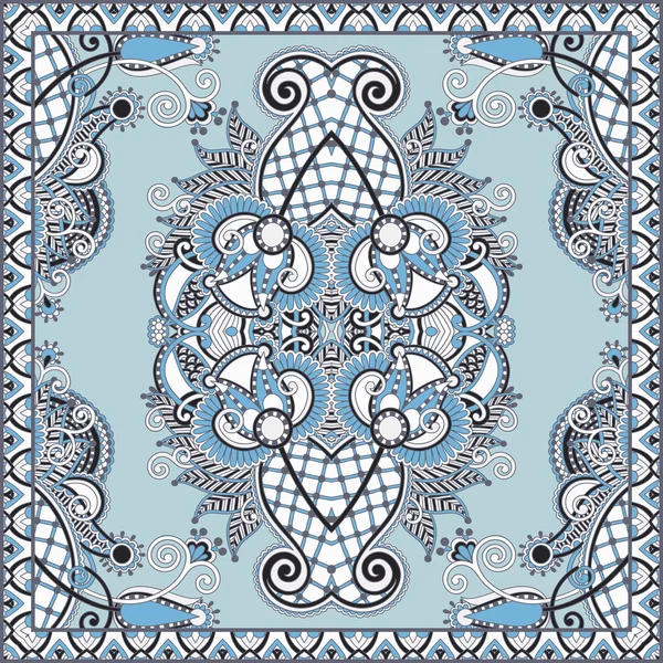 Floral tradicional ornamental Paisley Bandanna . — Vector de stock