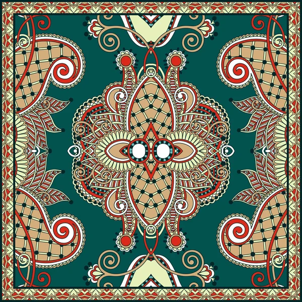 Floral tradicional ornamental Paisley Bandanna — Vector de stock