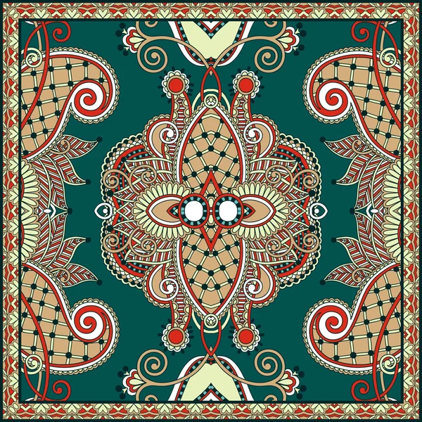 Traditionelle Zierblumen Paisley Bandanna — Stockvektor