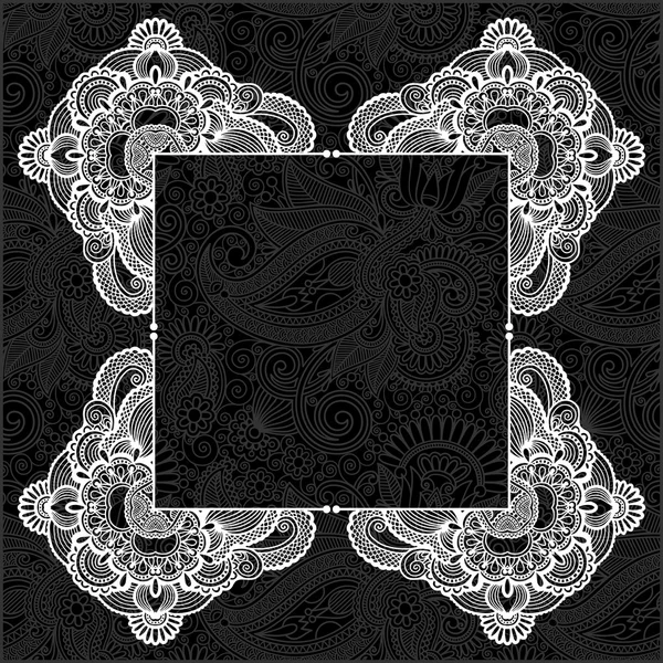 Black and white floral pattern — Stock Vector