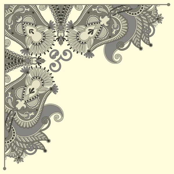 Traditionell dekorativa blommiga paisley snusnäsduk. — Stock vektor