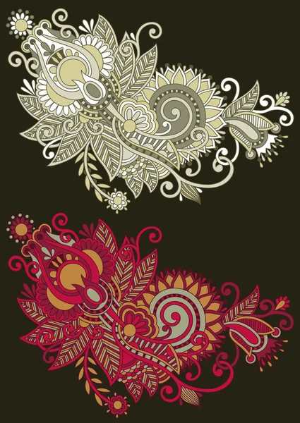 Paisley floral ornemental traditionnel Bandanna . — Image vectorielle