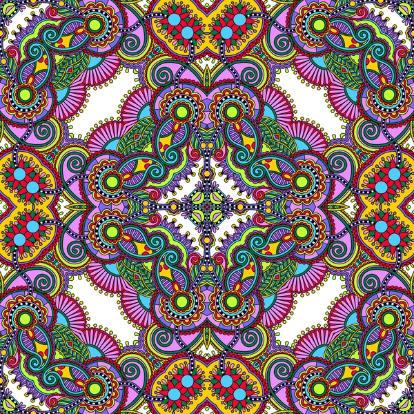 Bandana paisley floral ornamental tradicional. Puede utilizar este patrón en el diseño de la alfombra, chal, almohada, cojín — Vector de stock