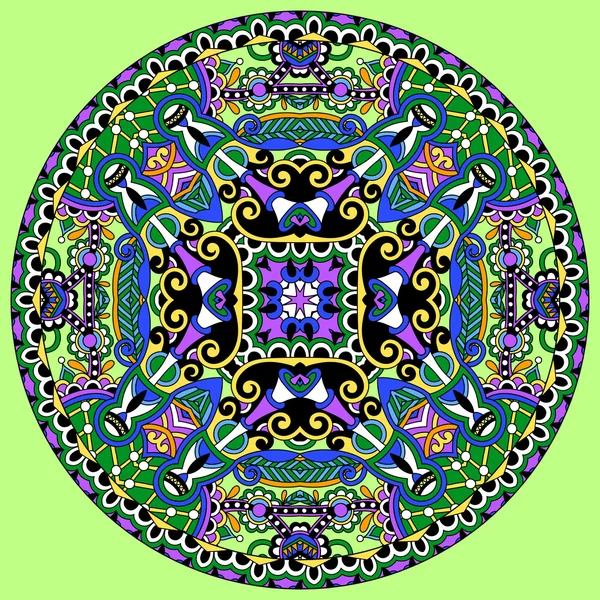 Circle pitsi koriste, pyöreä koriste geometrinen doily kuvio — vektorikuva
