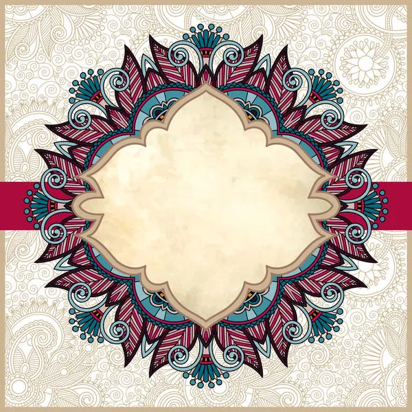 Modèle vintage Grunge avec motif floral ornemental — Image vectorielle