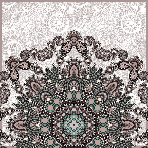 Plantilla ornamental con círculo de fondo floral — Vector de stock