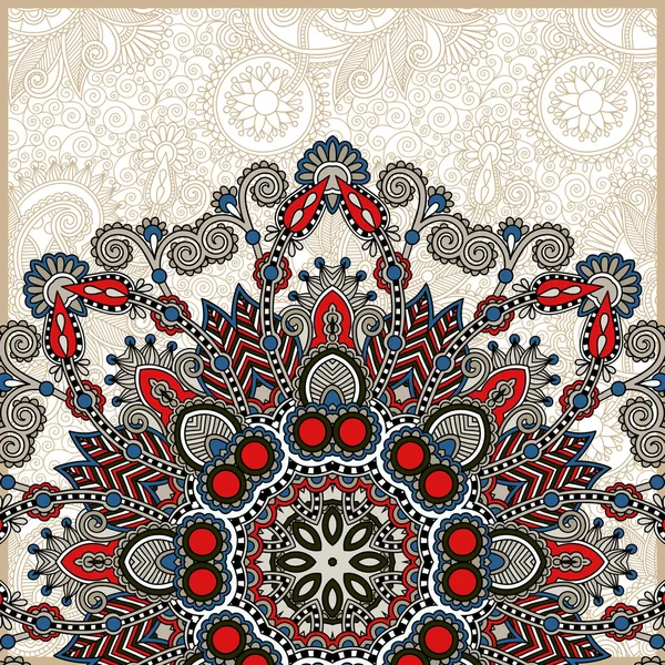 Modelo ornamental com fundo floral círculo — Vetor de Stock