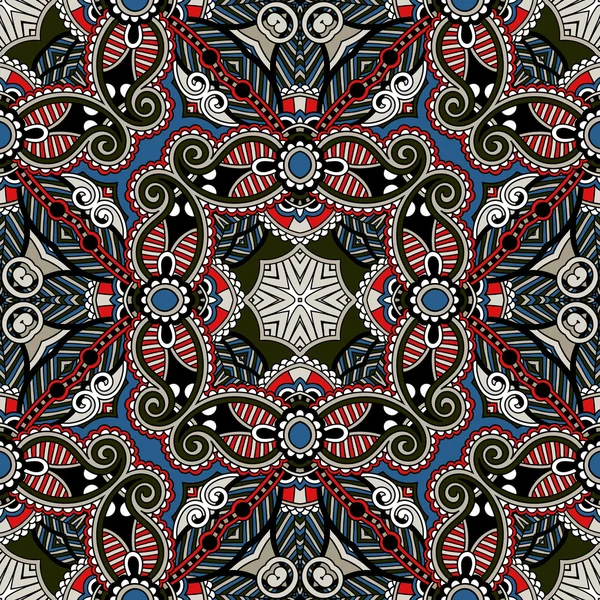 Bandana paisley floral ornamental tradicional. Puede utilizar este patrón en el diseño de la alfombra, chal, almohada, cojín — Vector de stock