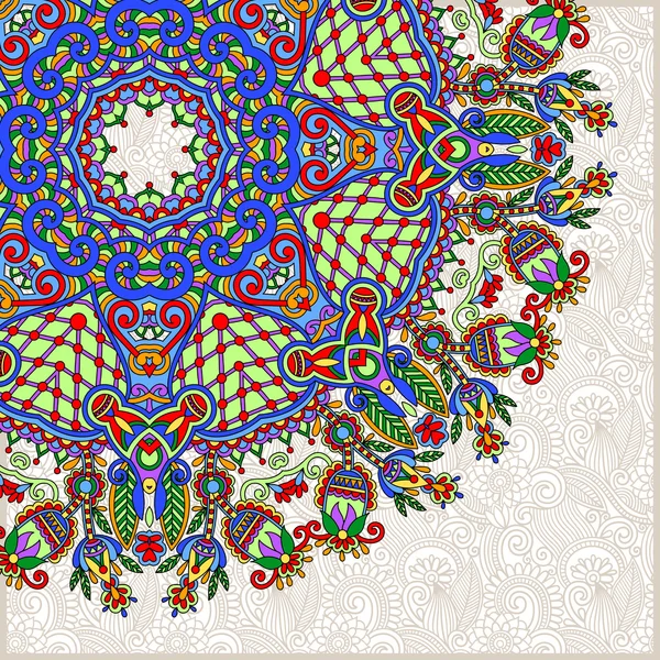 Декоративный шаблон с цветочным фоном круга — стоковый вектор