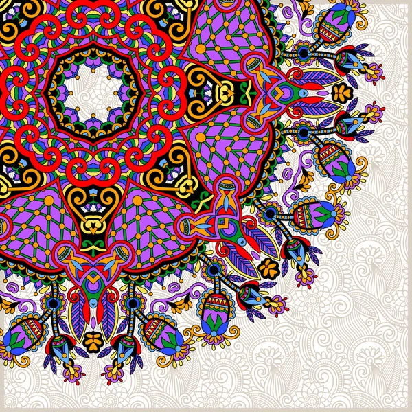 Ornamentální šablona s květinovým pozadím kruh — Stockový vektor