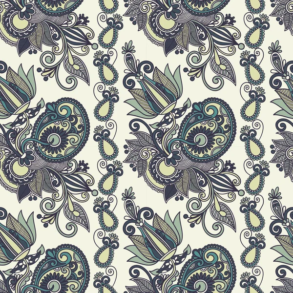 Vintage patrón paisley sin costura floral — Vector de stock