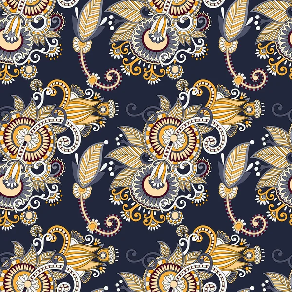 Vintage naadloze paisley bloemmotief — Stockvector