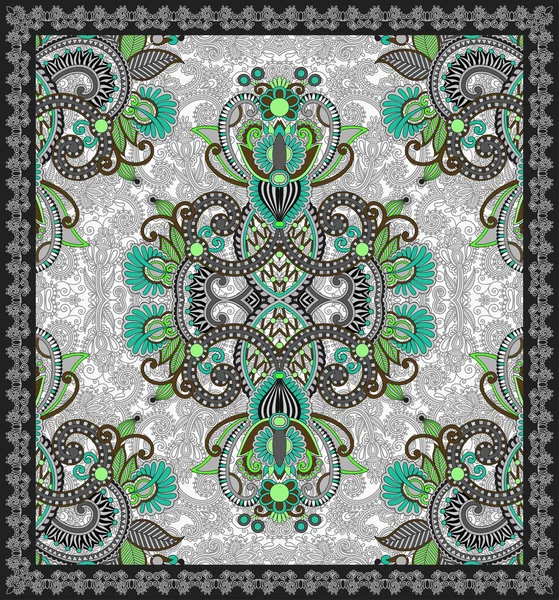 Tapis décoratif floral oriental ukrainien Design — Image vectorielle