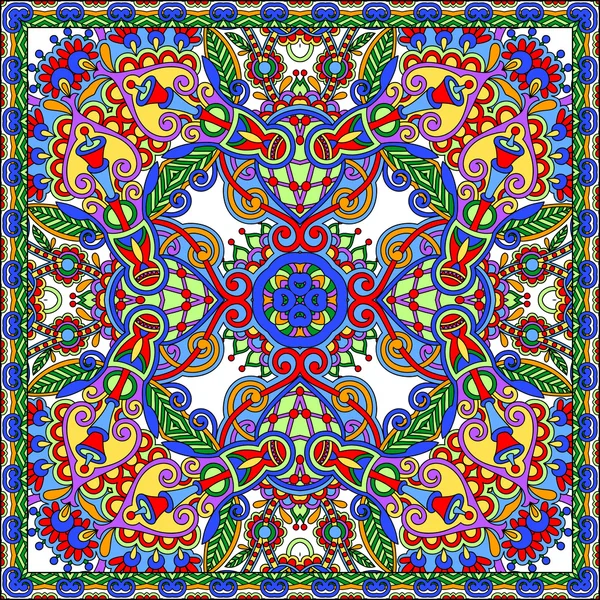 Paisley floral ornemental traditionnel Bandanna — Image vectorielle