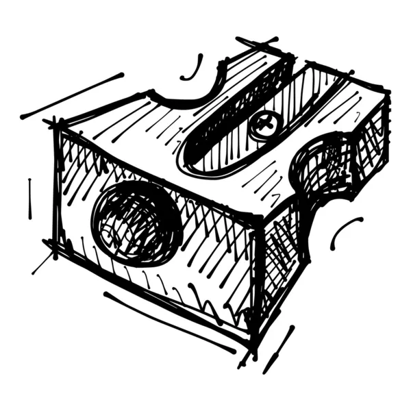 Dibujo de boceto negro del afilador — Vector de stock