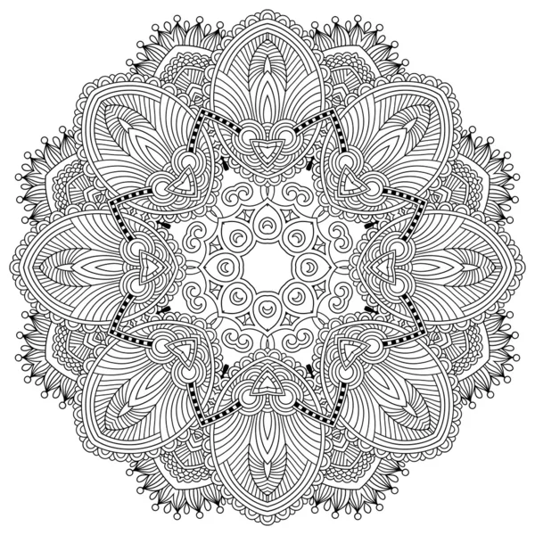 Δαντέλα κύκλο στολίδι, στρογγυλό διακοσμητικό γεωμετρικό σχέδιο δαντέλα — Διανυσματικό Αρχείο