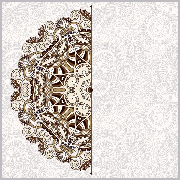 Plantilla ornamental con círculo de fondo floral — Vector de stock