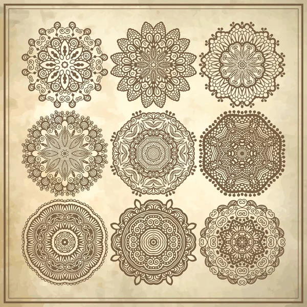Diseño de círculo de flores — Archivo Imágenes Vectoriales