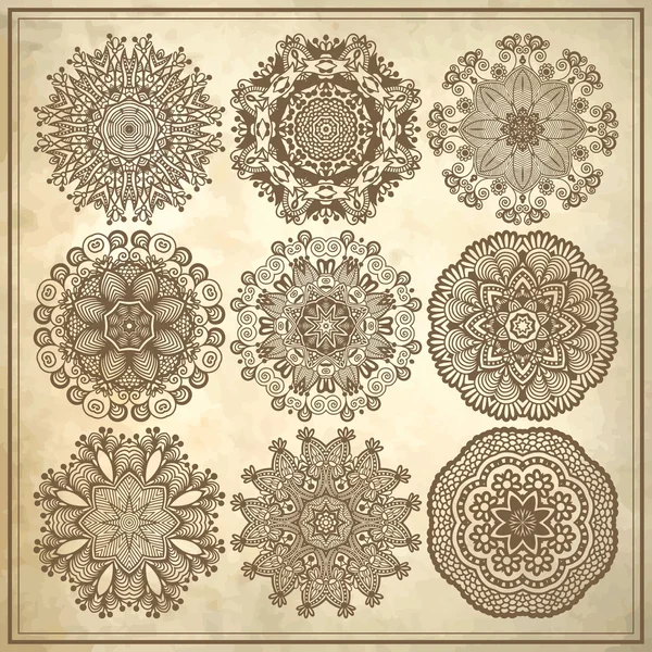 Конструкция цветочного круга — стоковый вектор