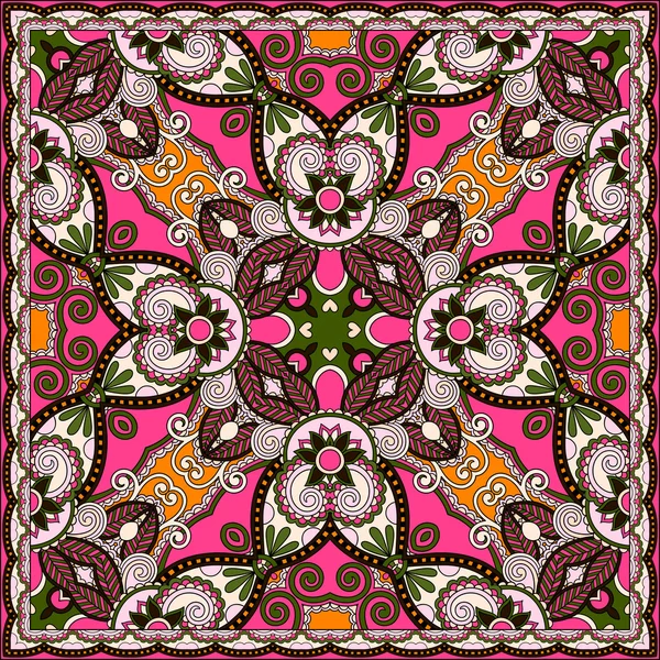 Traditionele versiering floral paisley Bandana — Stockvector