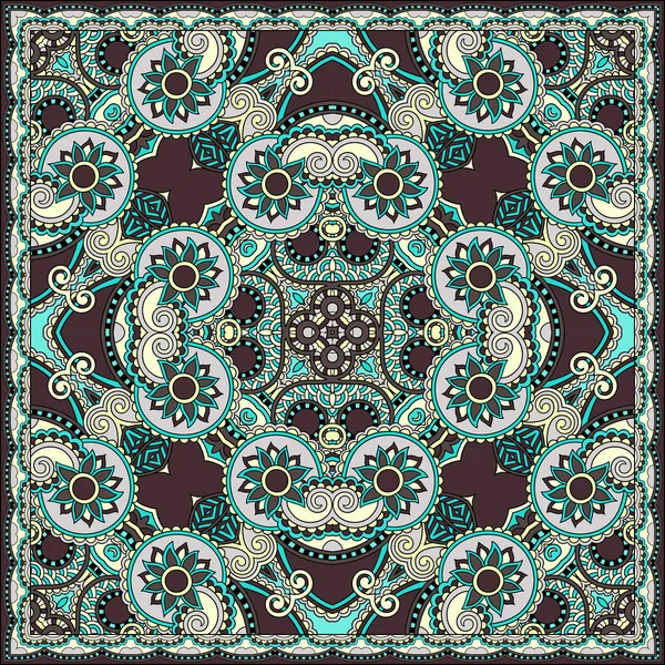 Paisley floral ornemental traditionnel Bandanna — Image vectorielle