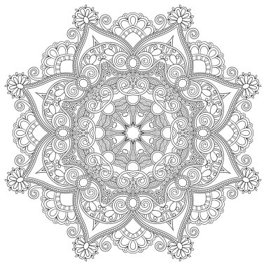 Circle lace ornament clipart