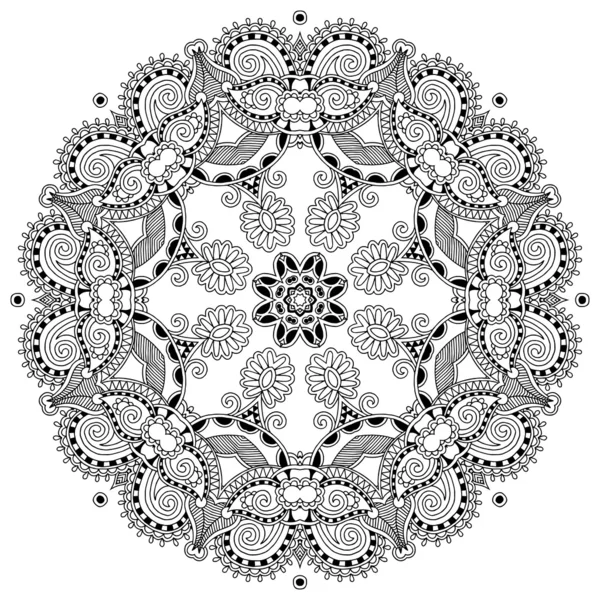 Circle lace ornament — Stock Vector