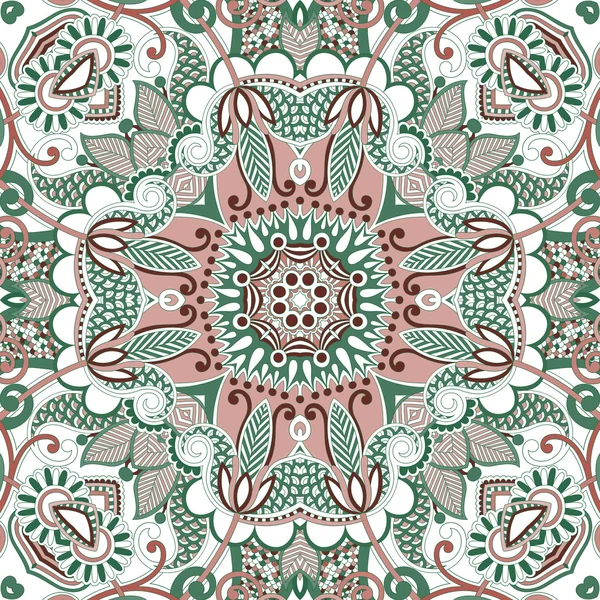 Traditional ornamental floral paisley bandanna. — Stock Vector