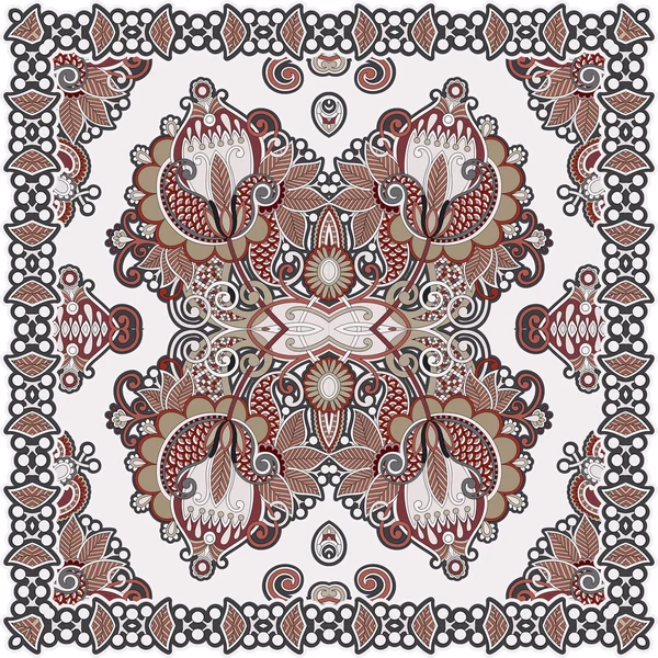 Floral tradicional ornamental Paisley Bandanna . — Vector de stock