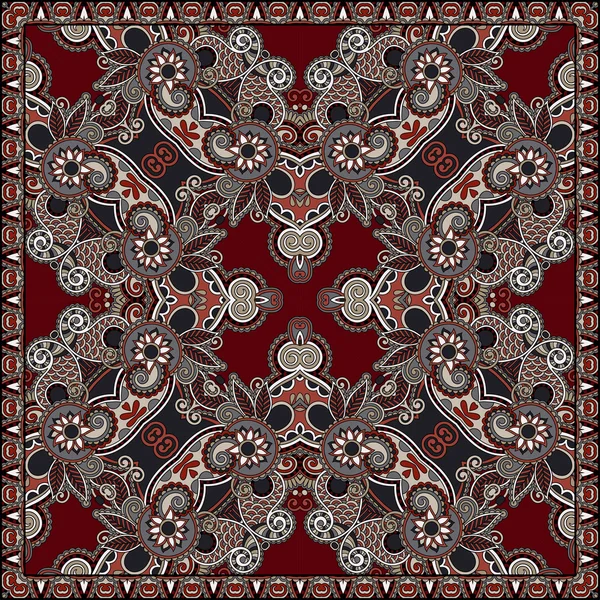 Paisley floral ornemental traditionnel Bandanna . — Image vectorielle