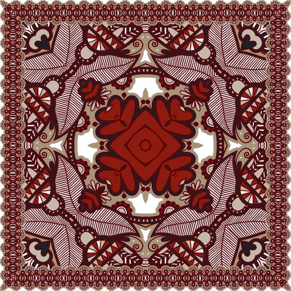 Ornamentale tradizionale floreale Paisley Bandanna . — Vettoriale Stock