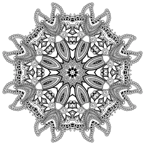 Ornament krajky kruhu — Stockový vektor