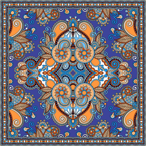 Traditionele versiering floral paisley Bandana. — Stockvector