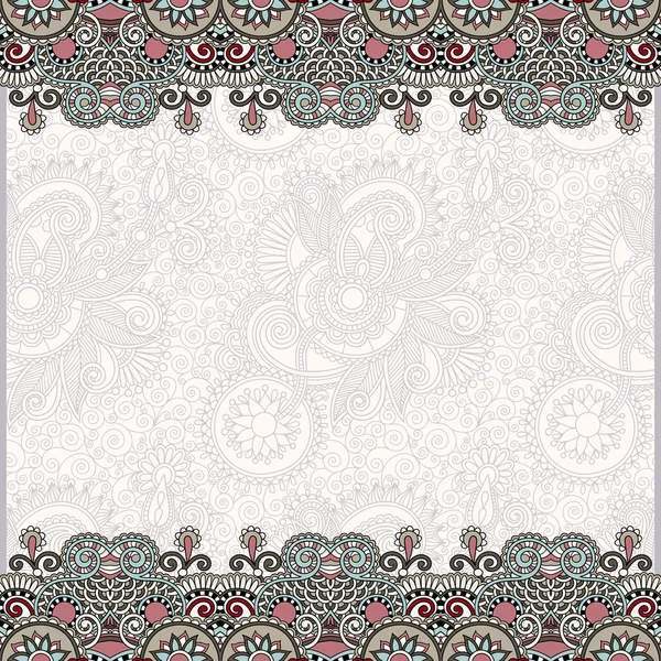 Ornate floral background with ornament stripe — Stock Vector