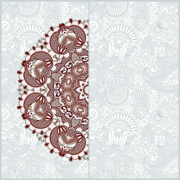 Modelo ornamental com fundo floral círculo — Vetor de Stock